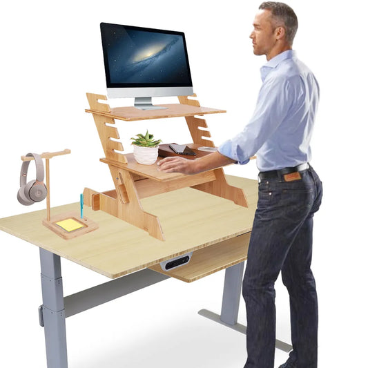 Bamboo Adjustable Standing Desk