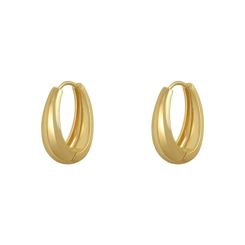 Copper Alloy Hoop Earrings For Woman