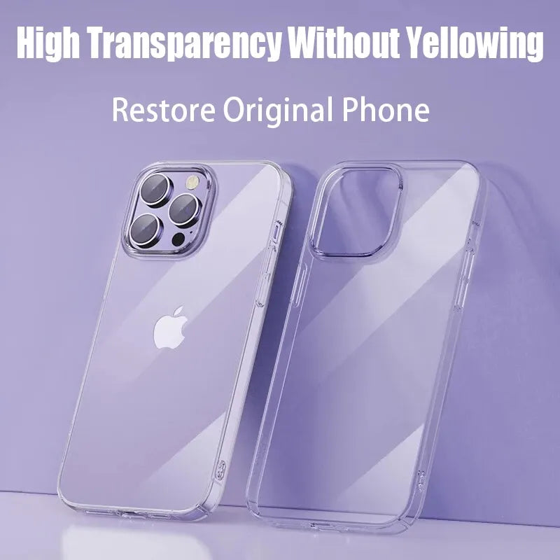 Transparent Soft TPU Back Cover for iPhone 13, 14 Pro Max, 12 Mini, 7, 8 Plus