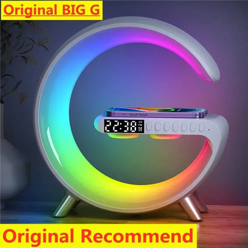 Wireless Charger Stand Alarm Clock Bluetooth Speaker