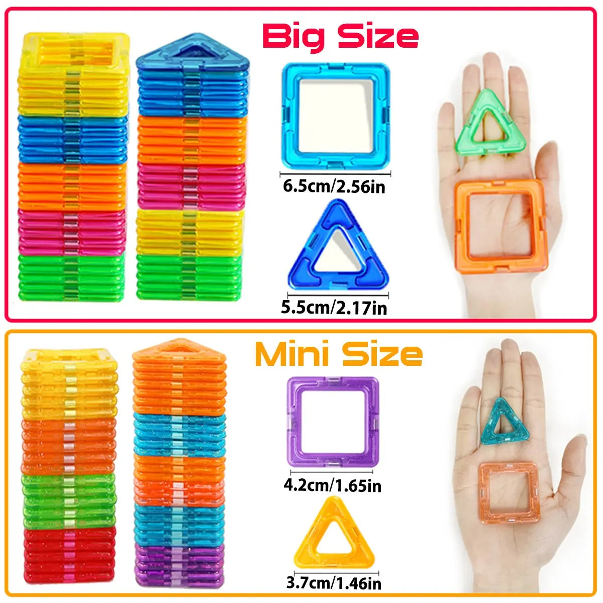 Magnetic Building Blocks Big Size and Mini Size