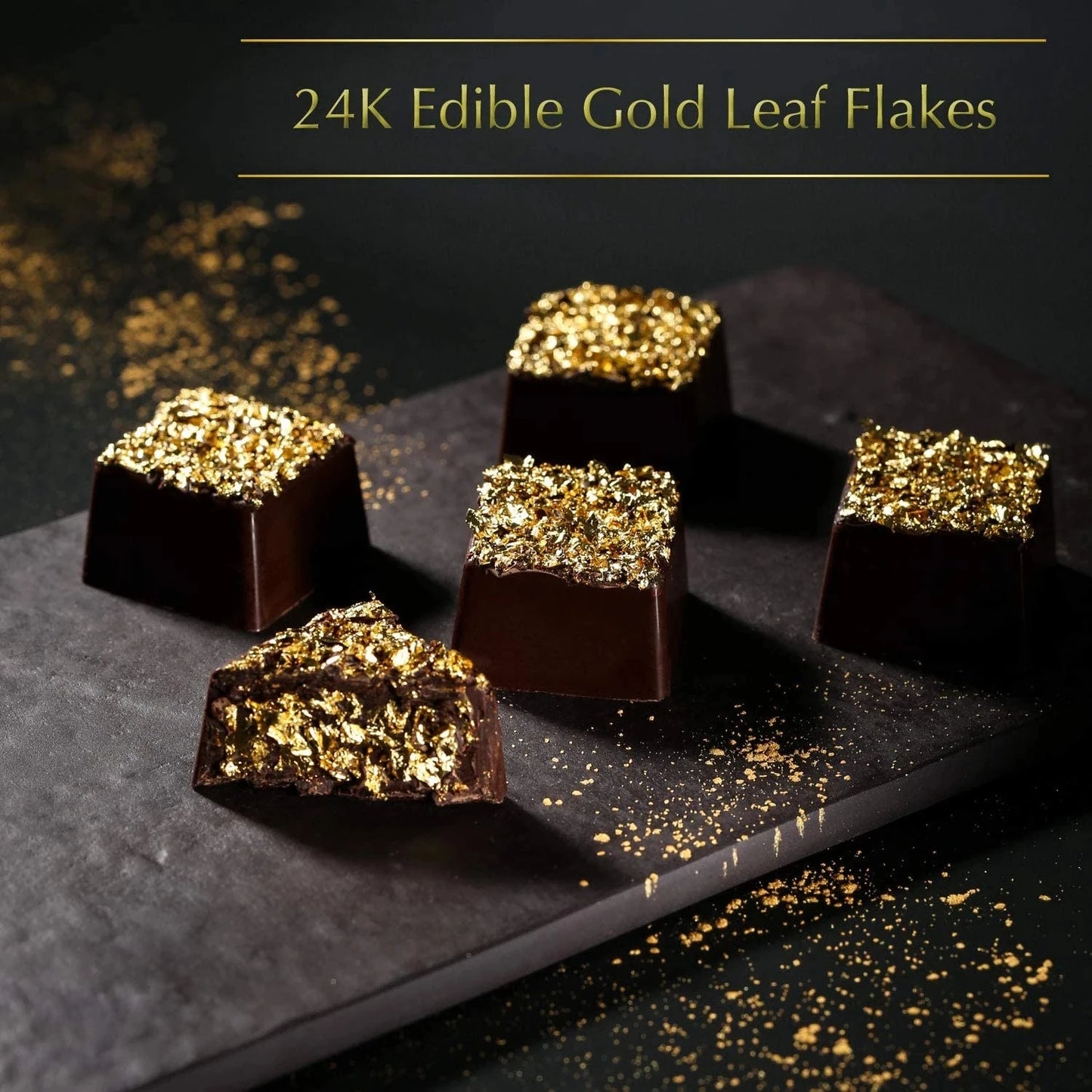 24K Gold Leaf Schabin Flakes Cake Decoration