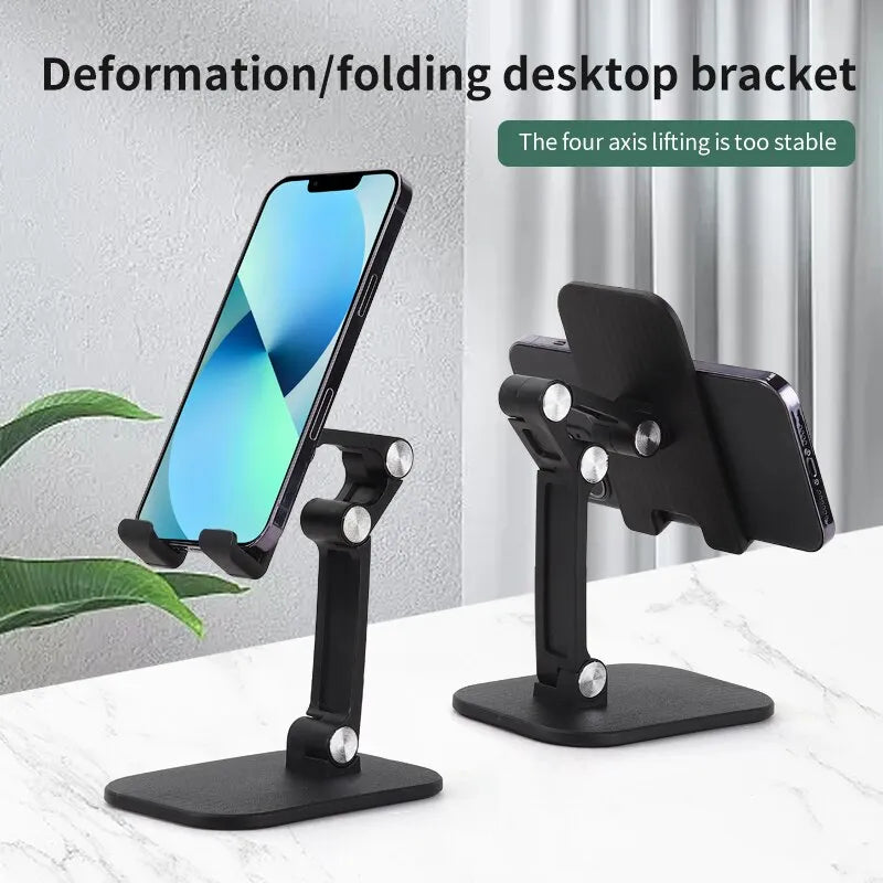Three Sections Foldable Desk Mobile Phone Holder