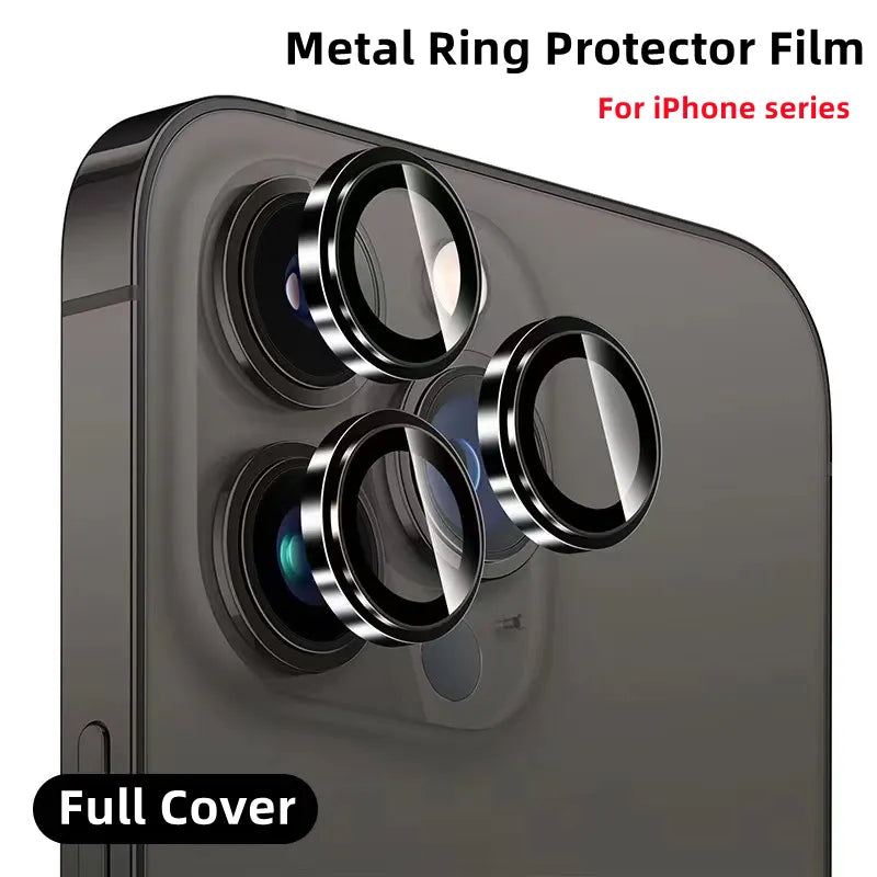 Lens Metal Ring Protector Glass for iPhone 15