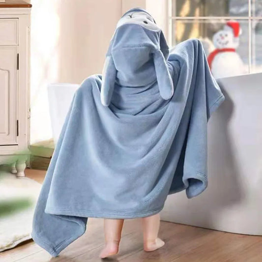 Super Soft Absorbent Pure Cotton Hooded  Bath Cloak