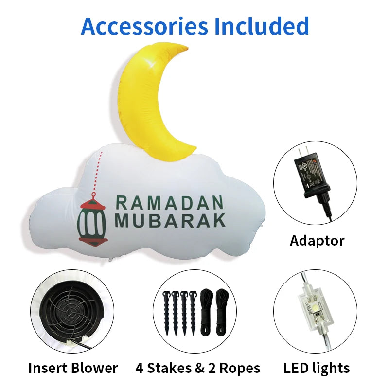 Inflatable Ramadan Mubarak Decoration with LED Lights