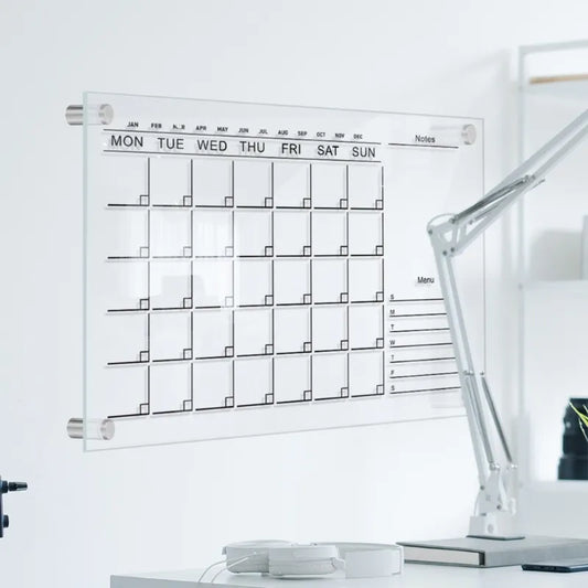 Transparent Acrylic Weekly Dry Erase Calendar