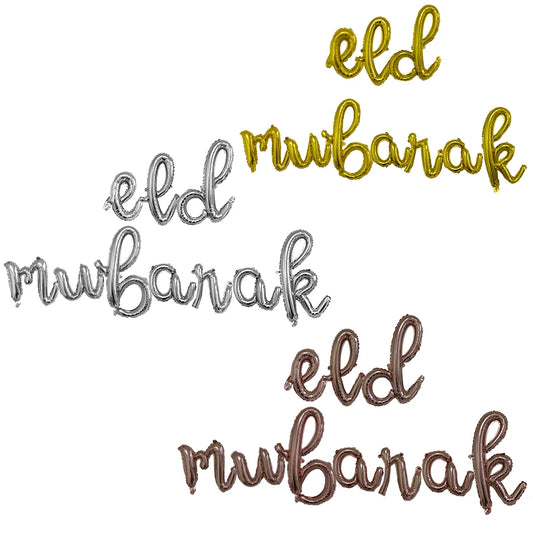 1 Set Eid Mubarak Letters Balloons