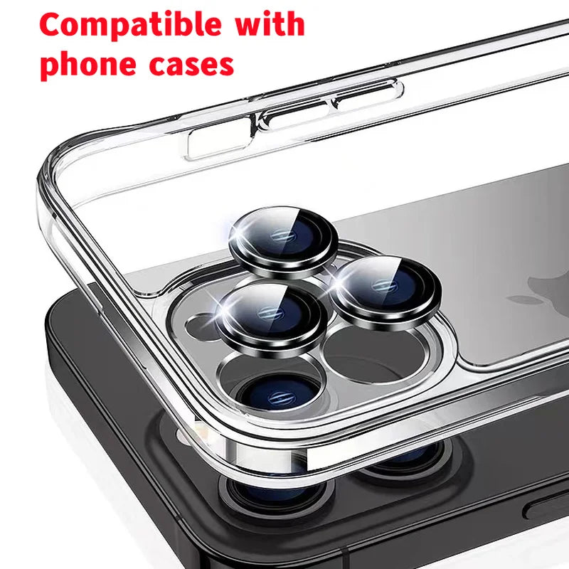 Lens Metal Ring Protector Glass for iPhone 15