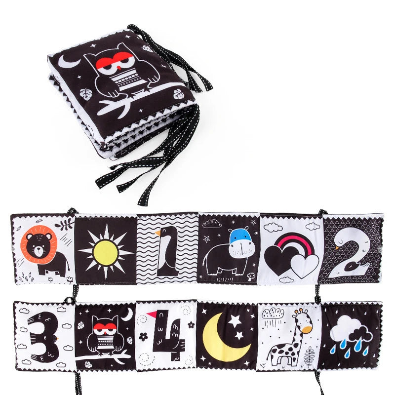 Baby Books  3D Black White High Contrast Cloth Book