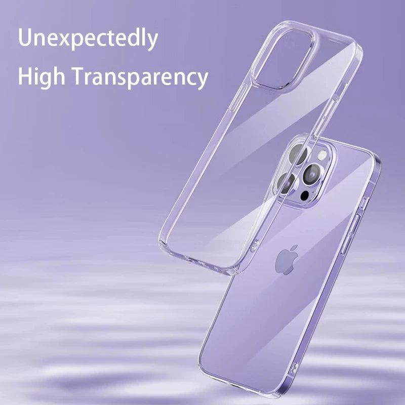 Transparent Soft TPU Back Cover for iPhone 13, 14 Pro Max, 12 Mini, 7, 8 Plus