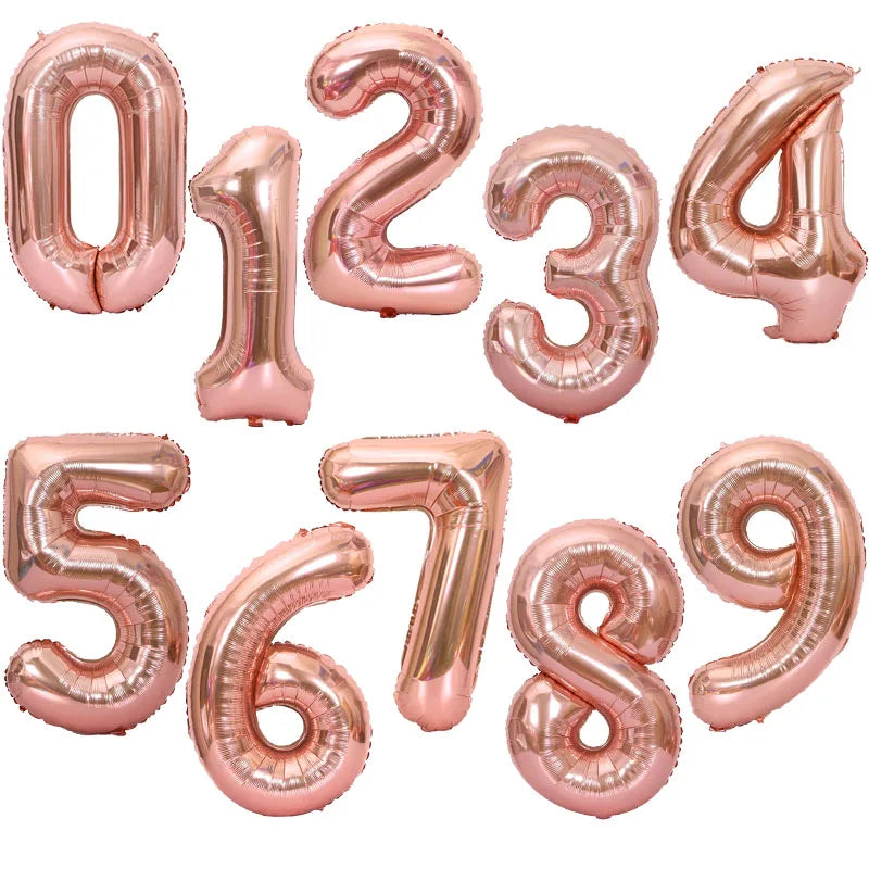 32 - 40inch Number Foil Balloons (Number 0,1,2,3)