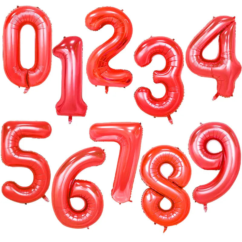 32 - 40inch Number Foil Balloons (Number 0,1,2,3)