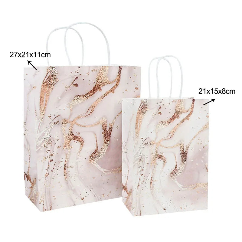 5Pcs Marble Design  Gift Bag