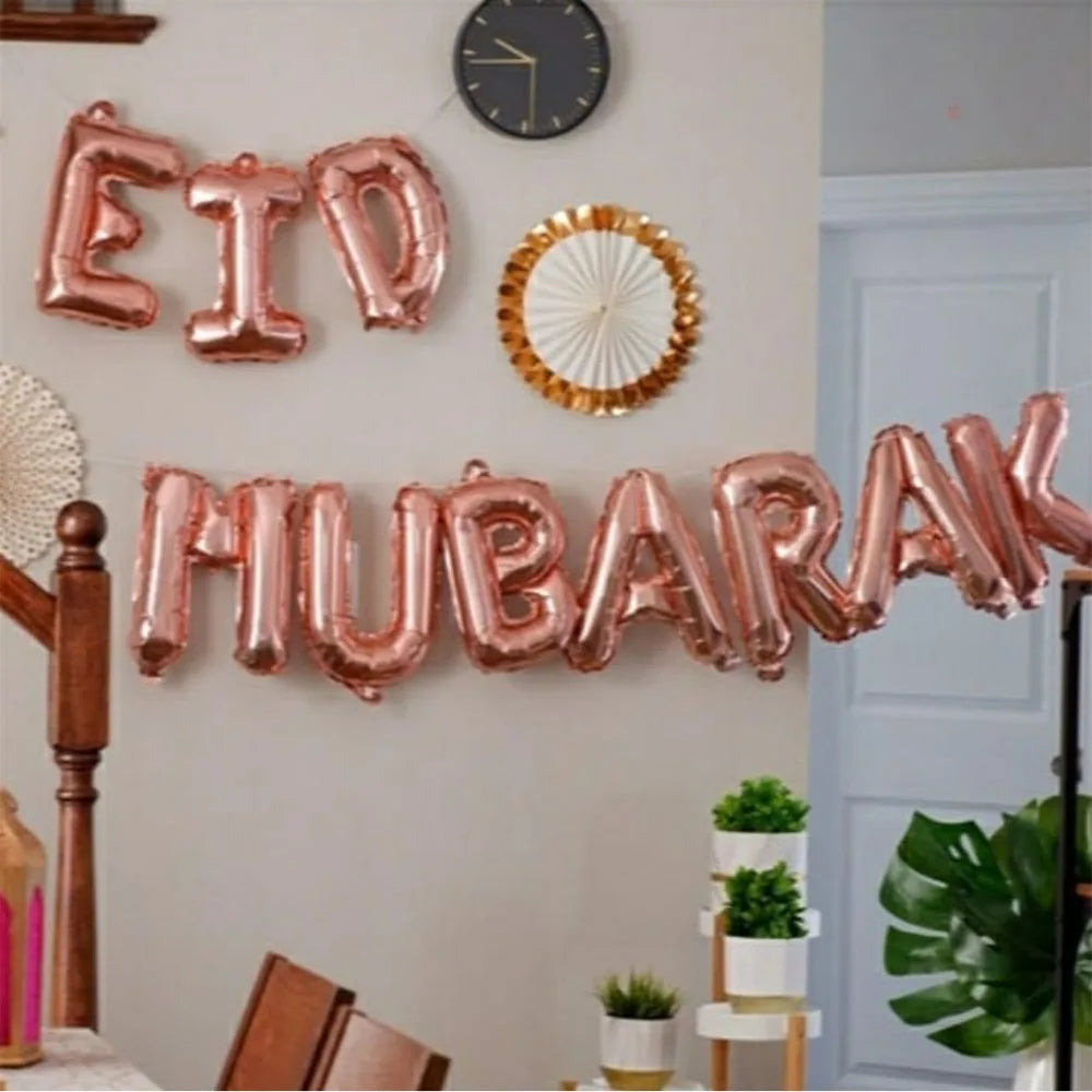Gold Moon Star Eid Mubarak / Ramadan Kareem Balloon