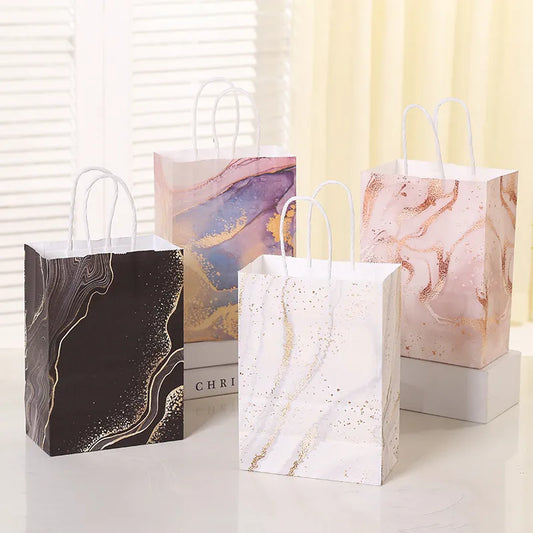 5Pcs Marble Design  Gift Bag