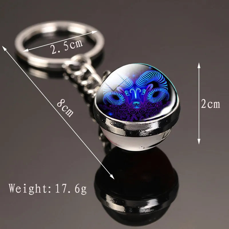Constellation Key Ring Time Stone Double-Sided
